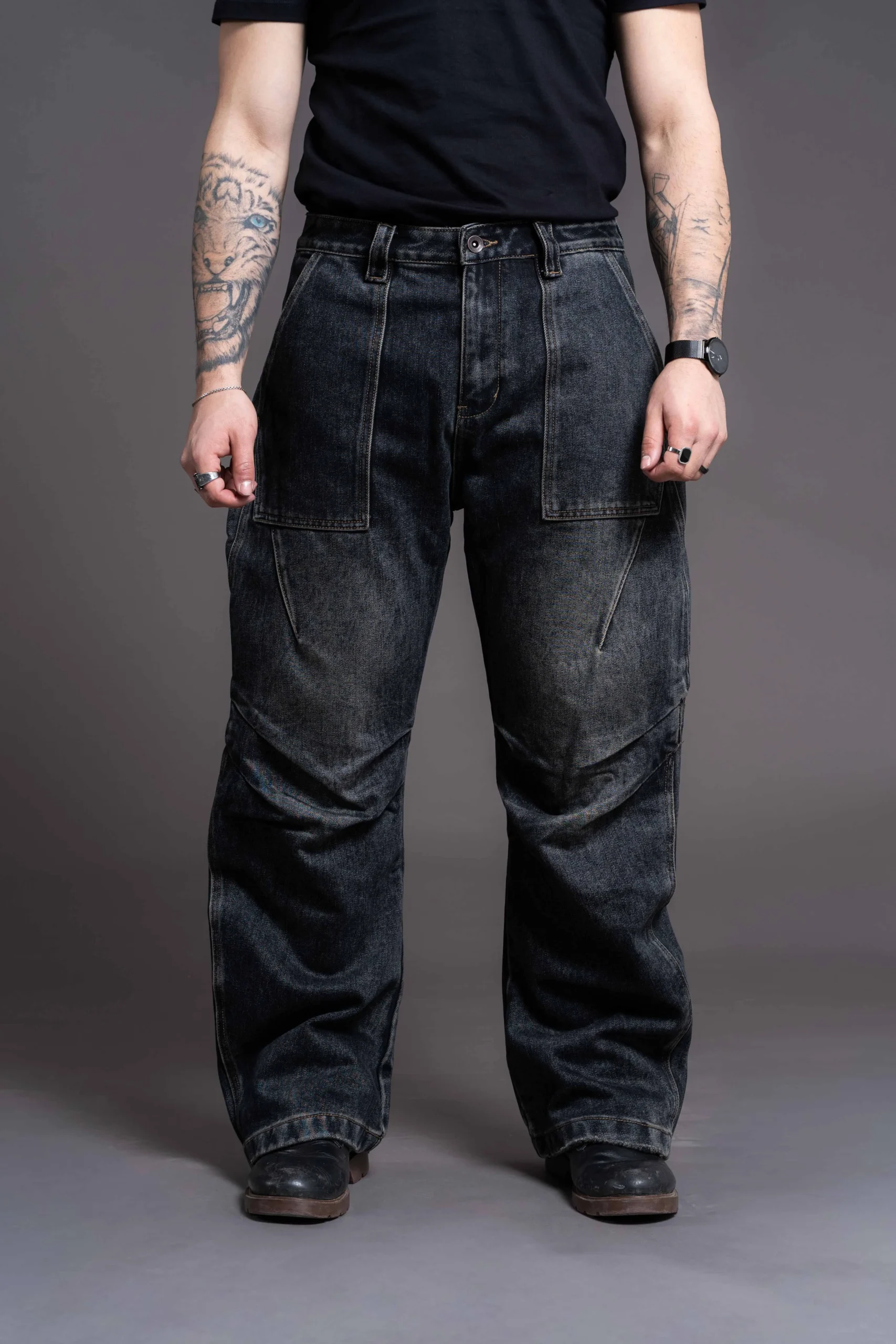 Alternative view of Baggy Utility Washed Black