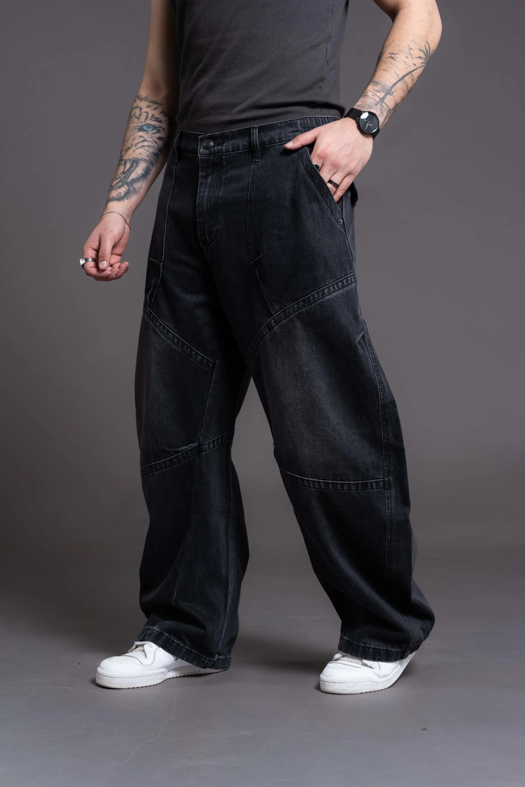 Baggy Panel Washed Black - Imagen 3