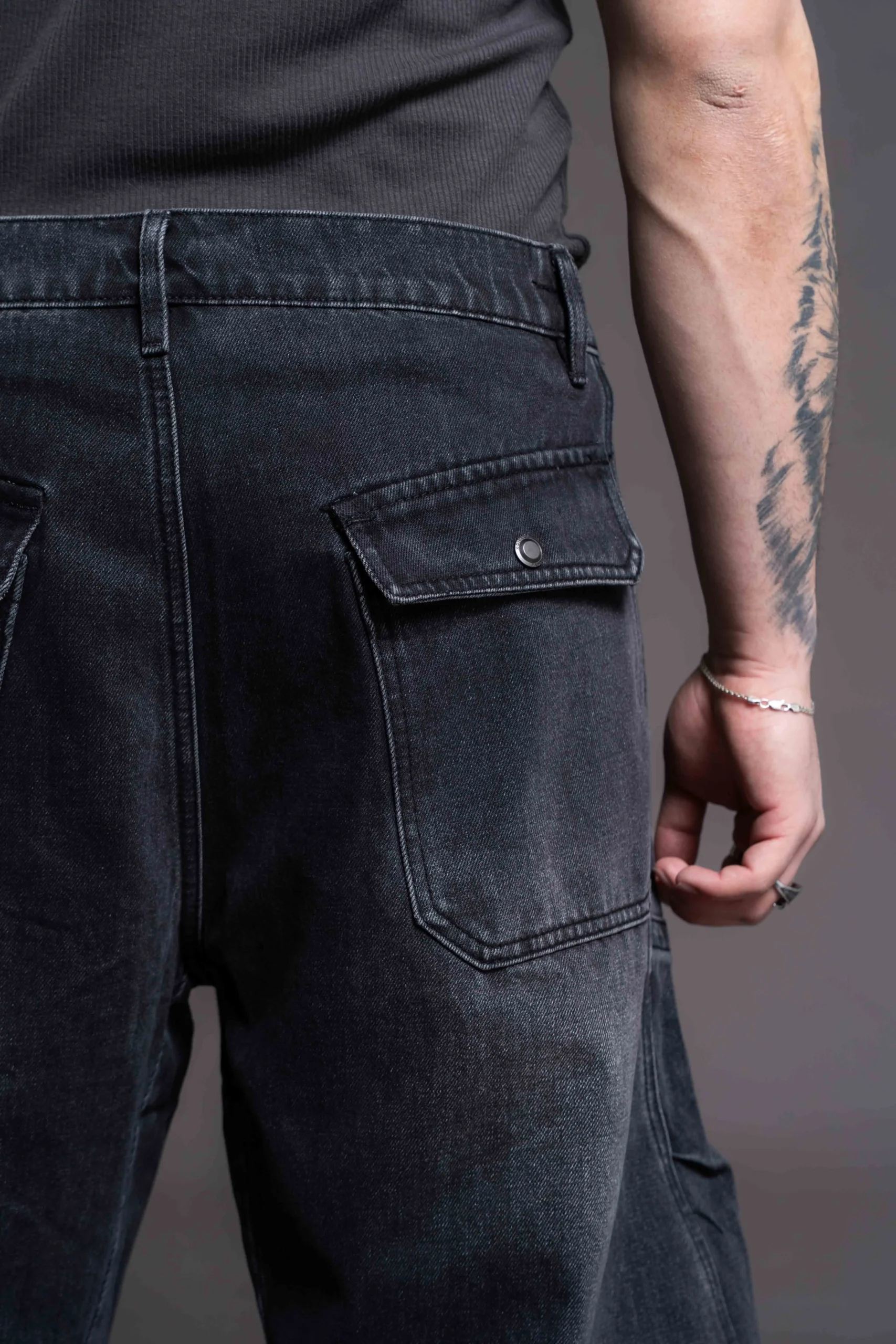 Baggy Panel Washed Black - Imagen 5
