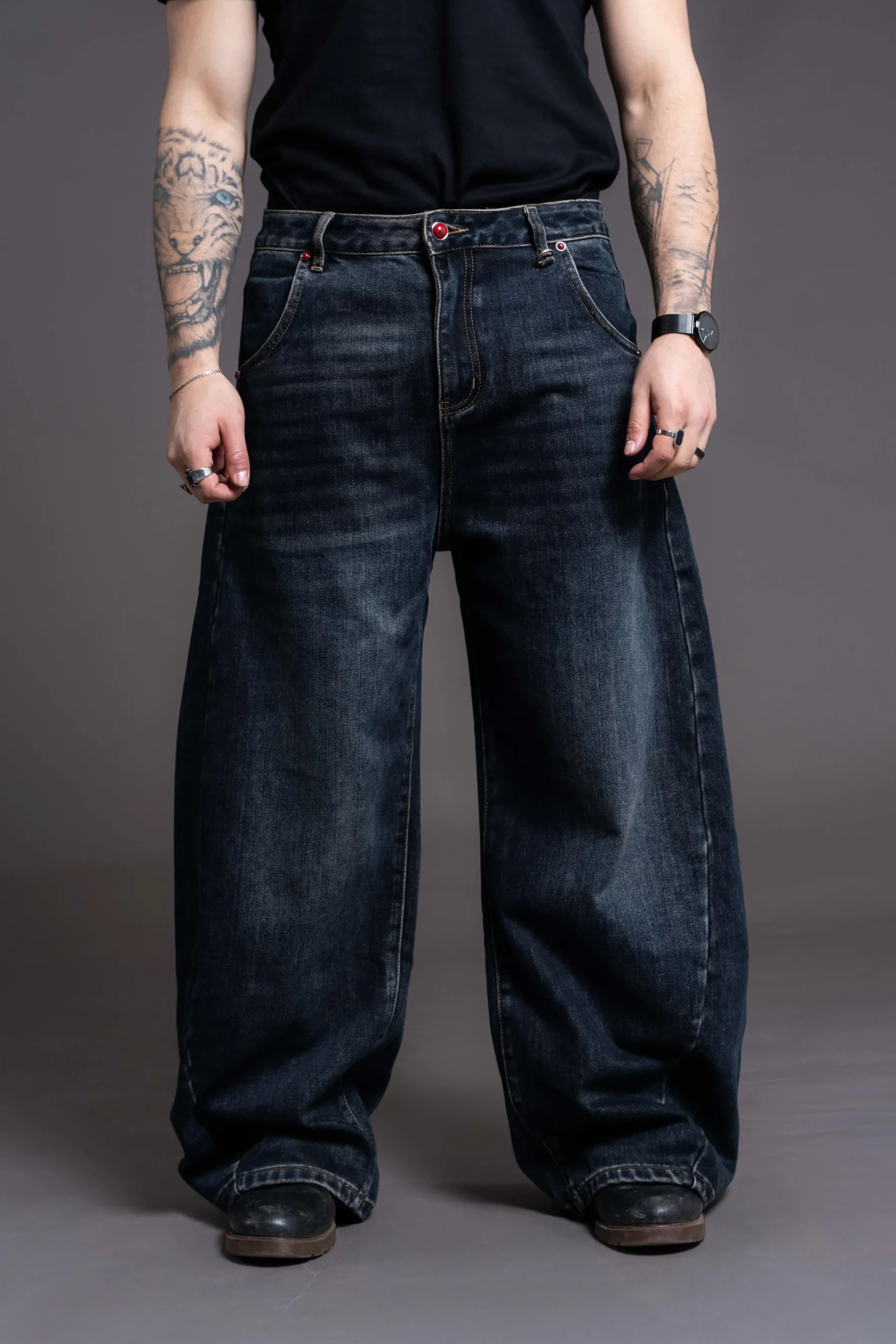 Alternative view of Jean Baggy Raw Shadow