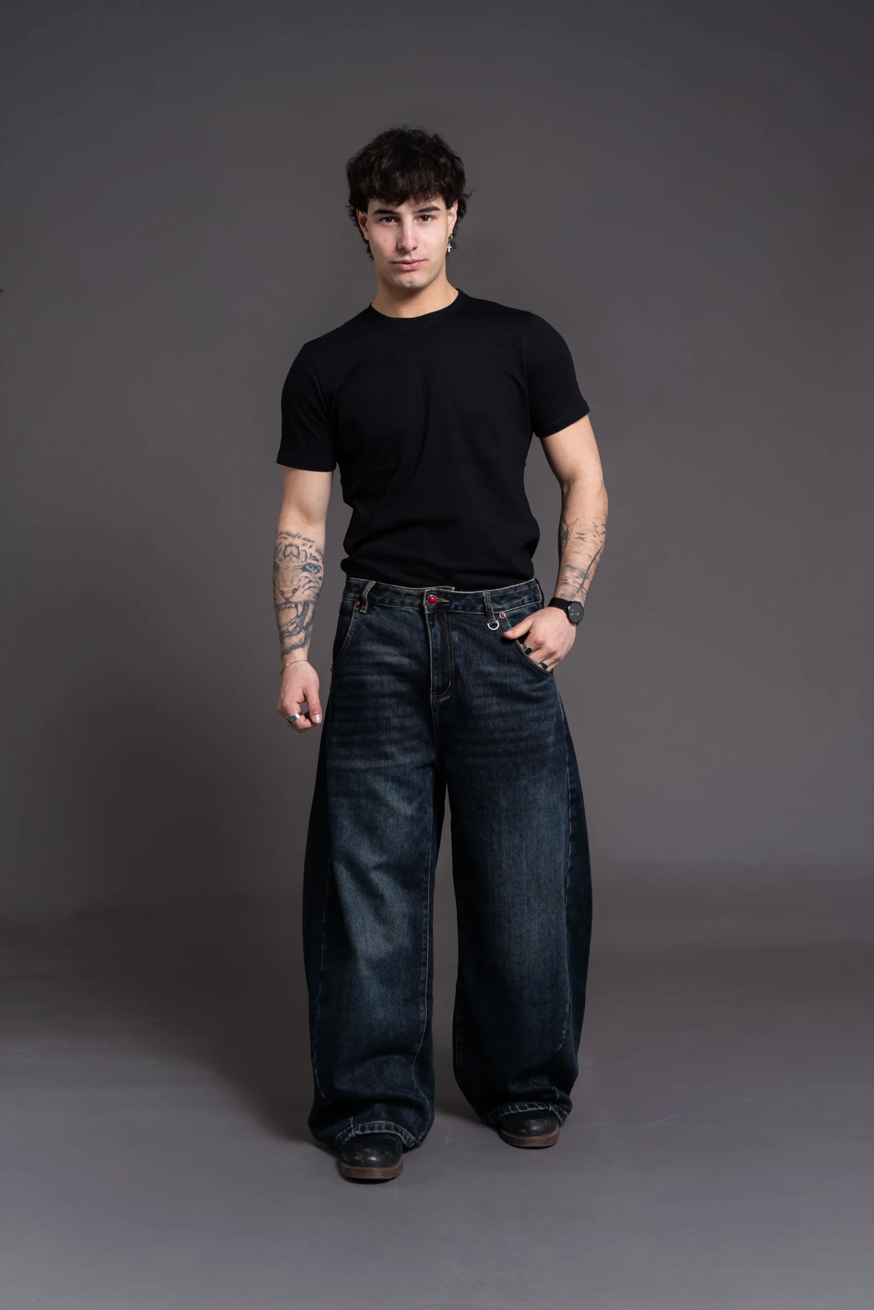Jean Baggy Raw Shadow